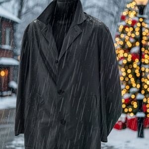 Premium Style Gray Rain Coat, Medium